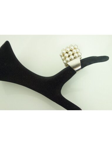 BAGUE CHANEL GEANTE PERLES