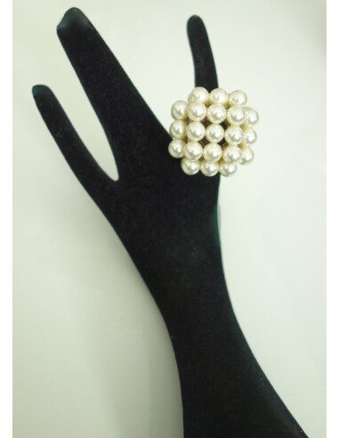 BAGUE CHANEL GEANTE PERLES