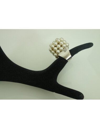 BAGUE CHANEL GEANTE PERLES
