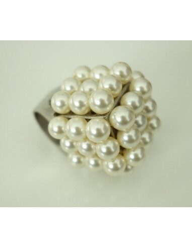 BAGUE CHANEL GEANTE PERLES