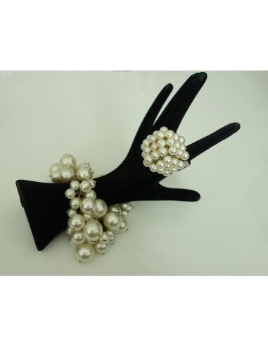 BAGUE CHANEL GEANTE PERLES