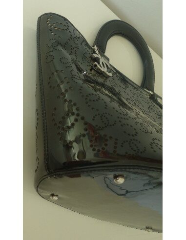 CABAS CHANEL CUIR NOIR