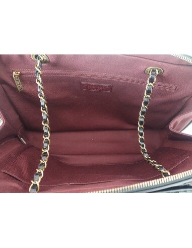 SAC CHANEL CAMERA NOIR CUIR ET PYTHON