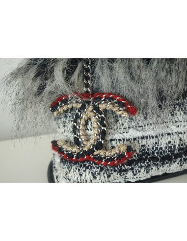 SAC CHANEL TWEED ET CUIR