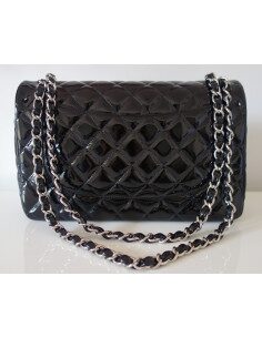 SAC CHANEL CLASSIQUE GM NOIR VERNI 2