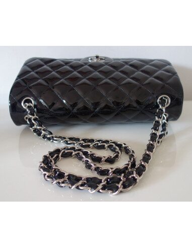 SAC CHANEL CLASSIQUE GM NOIR VERNI