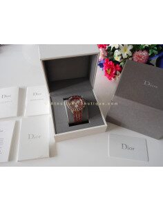 MONTRE DIOR CHRISTAL ROUGE - 62 DIAMANTS 2