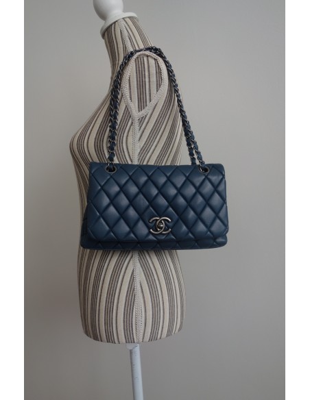 SAC CHANEL TIMELESS CUIR BLEU