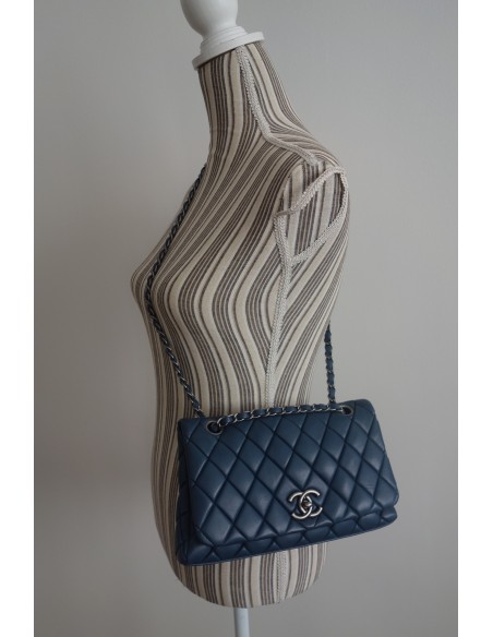 SAC CHANEL TIMELESS CUIR BLEU