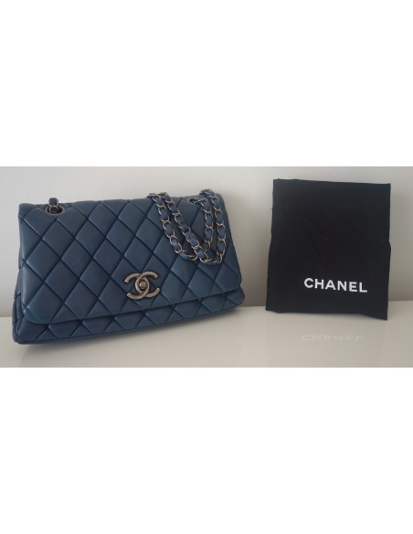 SAC CHANEL TIMELESS CUIR BLEU