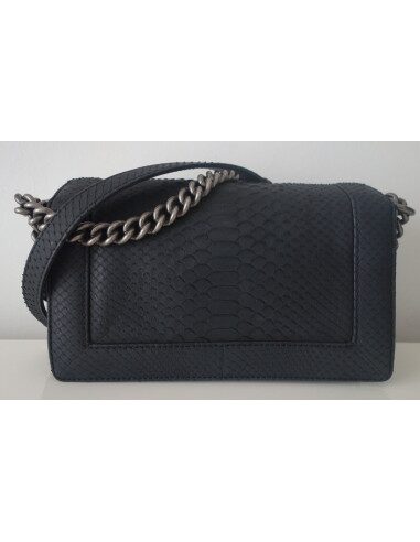 SAC CHANEL BOY PYTHON NOIR