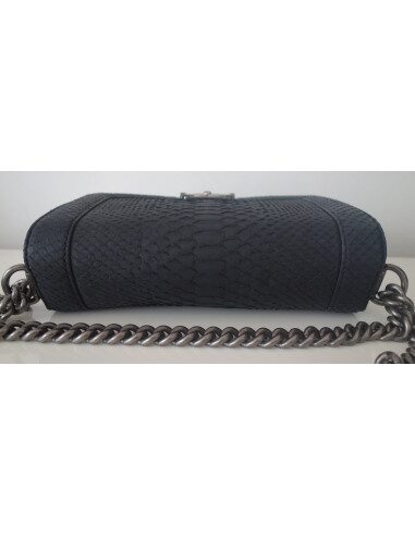 SAC CHANEL BOY PYTHON NOIR