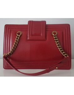 SAC CHANEL SHOPPING BOY ROUGE 2