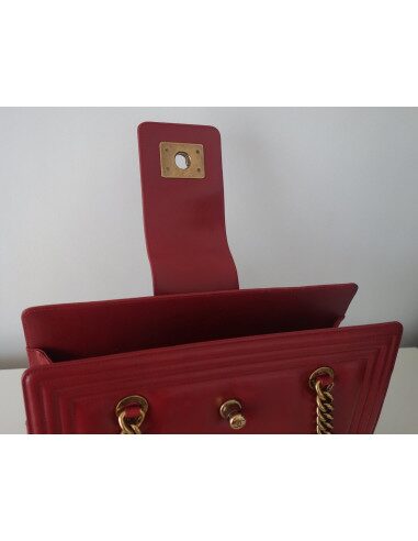 SAC CHANEL SHOPPING BOY ROUGE