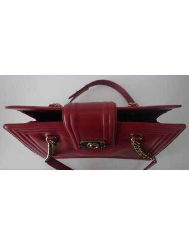 SAC CHANEL SHOPPING BOY ROUGE