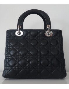 SAC LADY DIOR MEDIUM CUIR NOIR 2