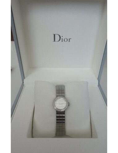 MONTRE MINI D DE DIOR ACIER ET DIAMANTS