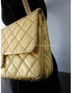 SAC CHANEL 2.55 GRAND MODELE DORÉ 2