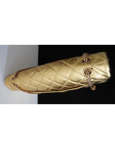SAC CHANEL 2.55 GRAND MODELE DORÉ