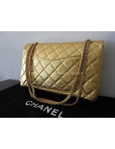 SAC CHANEL 2.55 GRAND MODELE DORÉ