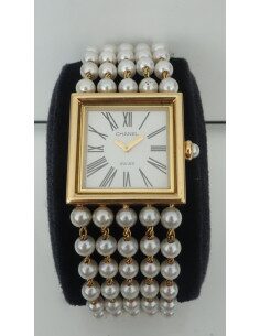 MONTRE CHANEL MADEMOISELLE OR ET PERLES 2
