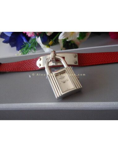 MONTRE HERMES KELLY ROUGE ARGENT