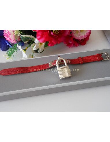 MONTRE HERMES KELLY ROUGE ARGENT
