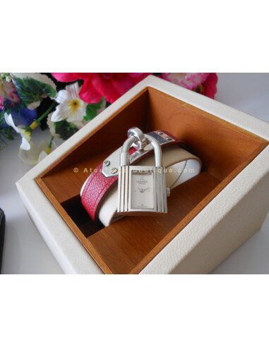 MONTRE HERMES KELLY ROUGE ARGENT