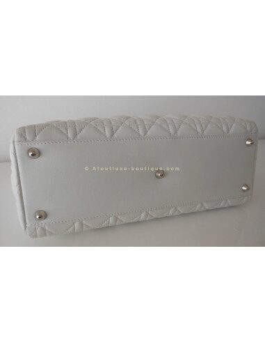 SAC LADY DIOR BLANC GRAND MODELE