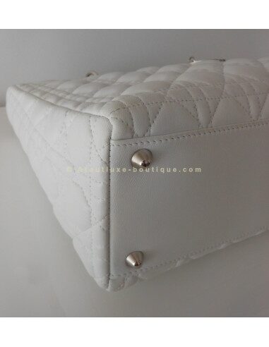 SAC LADY DIOR BLANC GRAND MODELE