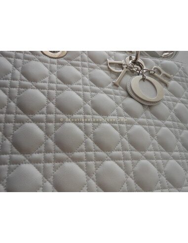 SAC LADY DIOR BLANC GRAND MODELE