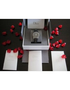 MONTRE DIOR CHRISTAL NOIRE 44 DIAMANTS 2