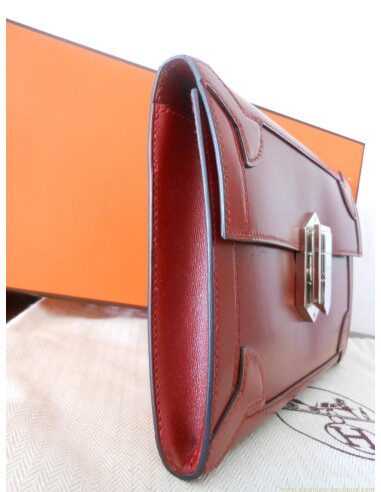 POCHETTE HERMES FLECHE D'OR ROUGE