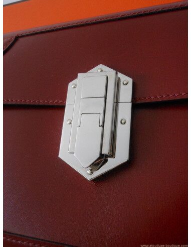 POCHETTE HERMES FLECHE D'OR ROUGE