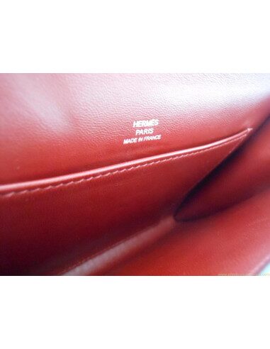 POCHETTE HERMES FLECHE D'OR ROUGE