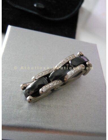 BAGUE CHANEL ULTRA CERAMIQUE NOIR - DIAMANTS
