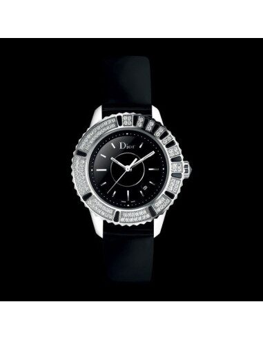 MONTRE DIOR CHRISTAL NOIRE DIAMANTS