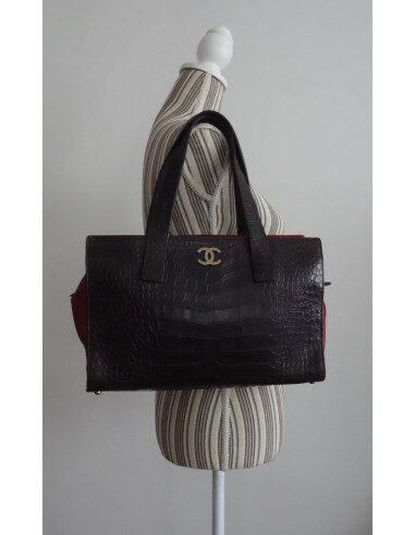 SAC CHANEL SHOPPING CROCODILE