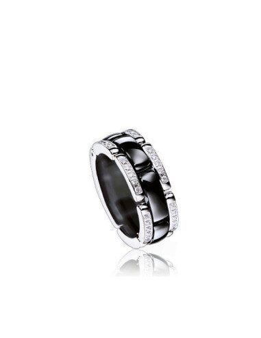 BAGUE CHANEL ULTRA CERAMIQUE NOIR - DIAMANTS