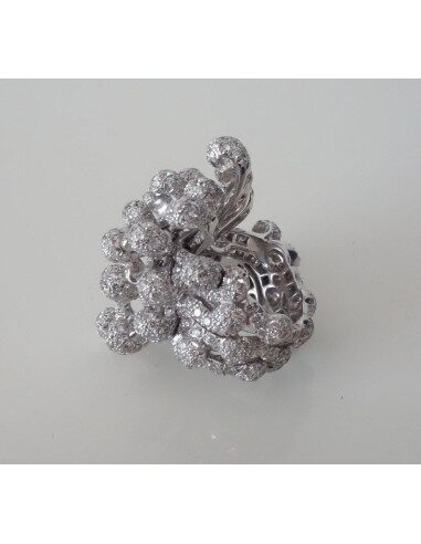 BAGUE CYGNES DIOR - OR GRIS ET DIAMANTS