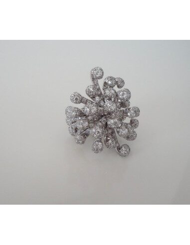 BAGUE CYGNES DIOR - OR GRIS ET DIAMANTS