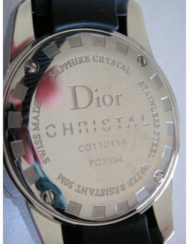 MONTRE DIOR CHRISTAL NOIRE 44 DIAMANTS