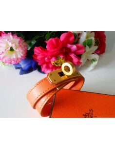 BRACELET HERMES DOUBLE TOUR ORANGE 2