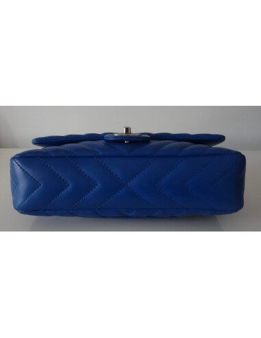 SAC CHANEL CHEVRON BLEU ELECTRIQUE