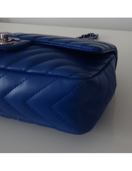 SAC CHANEL CHEVRON BLEU ELECTRIQUE