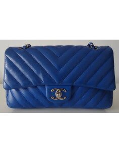 SAC CHANEL CHEVRON BLEU ELECTRIQUE 2
