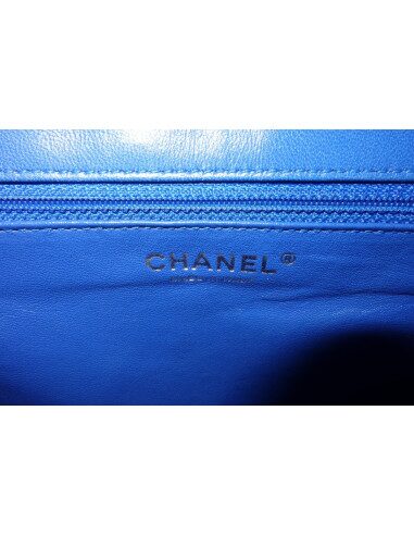 SAC CHANEL CHEVRON BLEU ELECTRIQUE