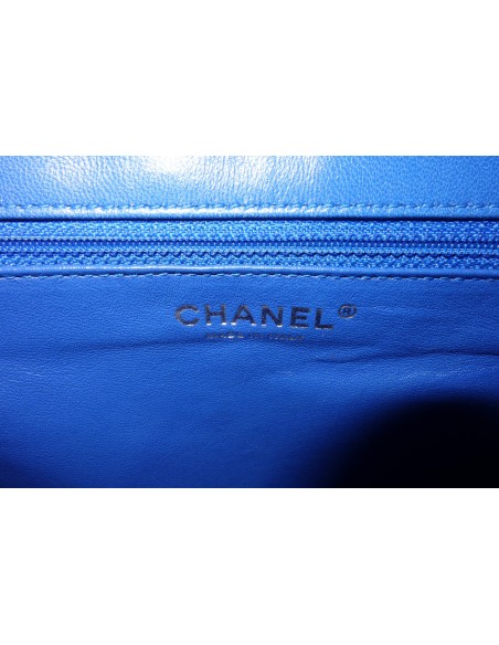 SAC CHANEL CHEVRON BLEU ELECTRIQUE