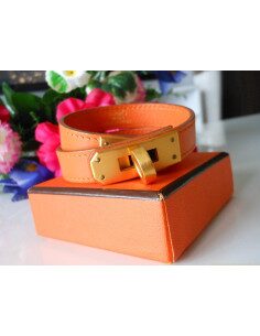 BRACELET HERMES DOUBLE TOUR ORANGE