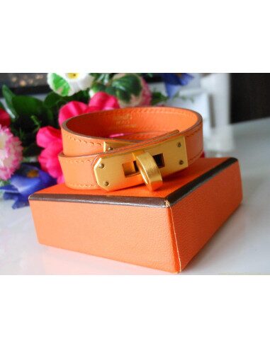 BRACELET HERMES DOUBLE TOUR ORANGE